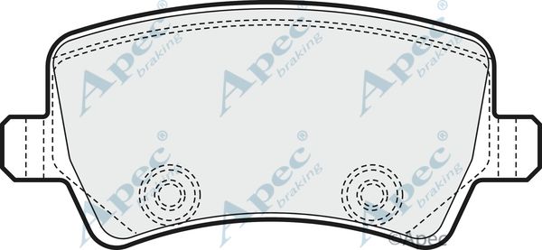 APEC BRAKING stabdžių trinkelių rinkinys, diskinis stabdys PAD1566